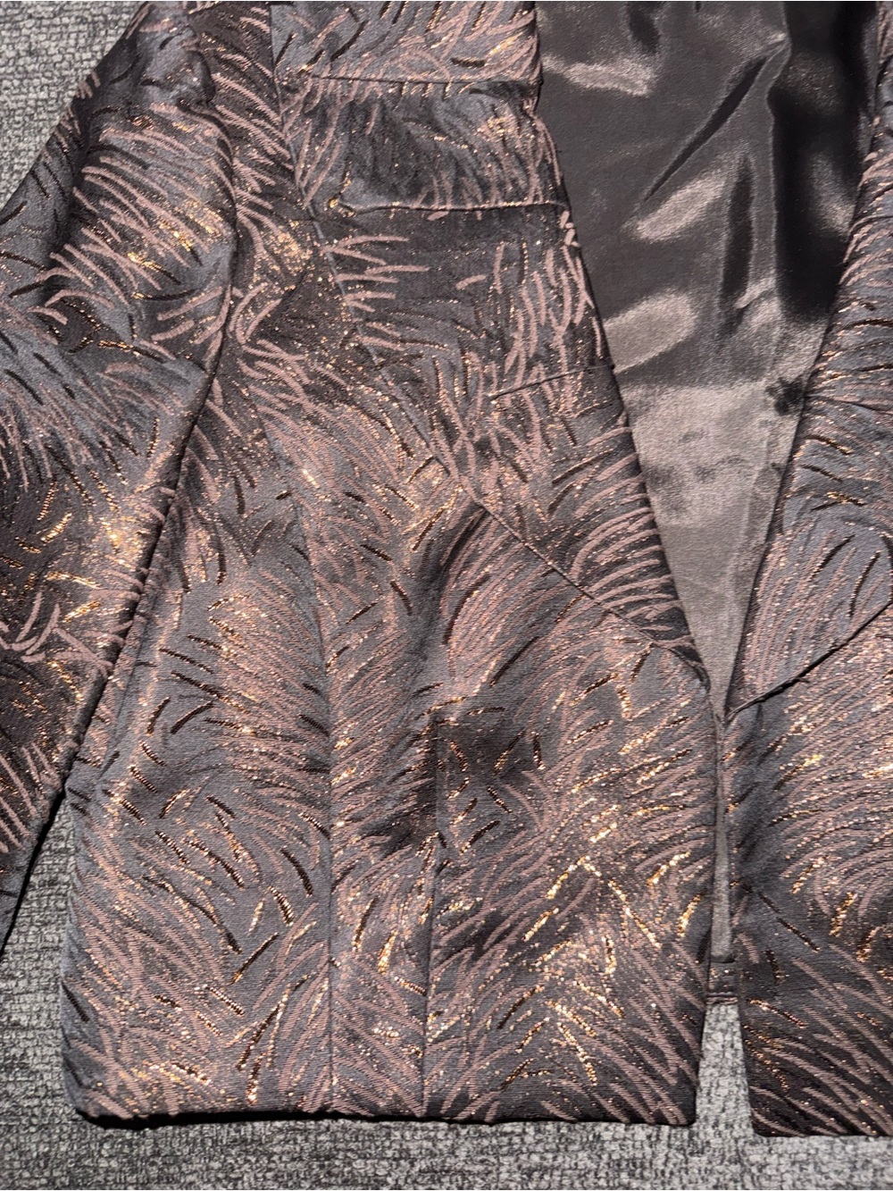 Vintage 90s Carmen Marc Valvo Metallic Brocade Bolero Jacket Size 6 - Picture 7 of 8